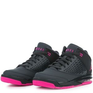 Jordan Flight Origin 4 Unisex Kids Black Pink Lace Up Sneakers Shoes Size 4Y A31